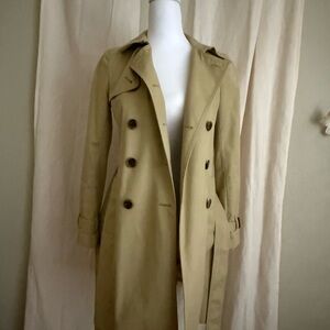 J. Crew Collection Beige Double-Breasted Trench Coat